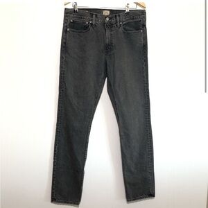 J. Crew 484 Jeans Mens Charcoal Slim-Fit 100% Cotton Denim 31x27